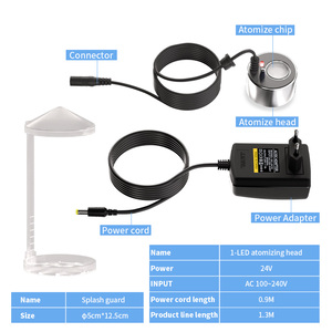 Penghasil Kabut Akuarium 1Light, Fitur Air, Pembuat Kabut Ultrasonik, Kepala <span class=keywords><strong>Nebulizer</strong></span>, Penghias Batu, Penyemprot Kabut Bonsai, Penyemprot Kolam Air, Tersedia - Product Image 3