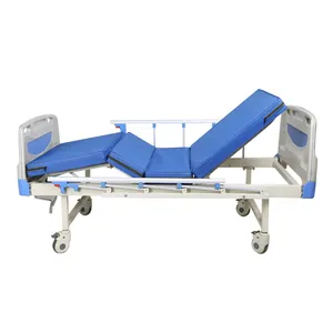 Fabrika ucuz fiyat manuel ABS plastik 3 fonksiyonlu hastane yatağı 8 cm yatak