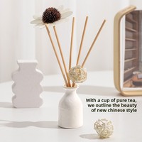 Coffret Cadeau Diffuseur à Bâtonnets de Lavande Personnalisé, Très Vendu, Ensemble d'Aromathérapie en Céramique Fait Main, Huile Parfumée Évaporative Sans Bougie pour