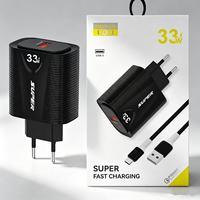 Colokan AS EU 33W Pengisi Daya Cepat Ponsel QC3.0 USB Pengisi Daya Cepat Dengan Kabel Tipe C 33W Pengisi Daya Cepat Adaptor Daya USB