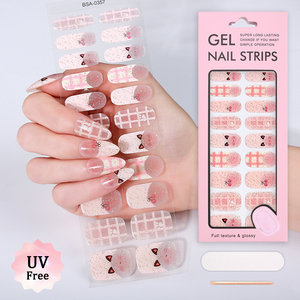 Tiras Adhesivas <span class=keywords><strong>para</strong></span> <span class=keywords><strong>Uñas</strong></span> de Gel de Calidad Profesional Francesa, Sin Necesidad de Hornear, Brillantes, Sin Rayos UV, Libres de Hema - Product Image 3