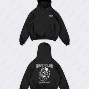 เสื้อฮู้ดดี้คอกลมแบบหนา 360 กรัม ไม่มีเชือกผูก ผลิตแบบขายส่ง พิมพ์ลายดิจิตอลตามสั่ง ผ้าเฟรนช์เทอร์รี่ 100% คอตตอน ทรงปกติ - Product Image 1