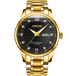 Montre à quartz de luxe pour homme, boîtier en alliage 40 mm, aiguilles lumineuses, résistante à l'eau, bracelet en cuir, cadran en acier inoxydable, vente chaude - Product Image 4