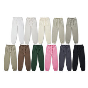 Pantalon de survêtement décontracté et sportif en molleton brodé, couleur unie, taille mi-haute, anti-plis, poids lourd 440G - Product Image 4