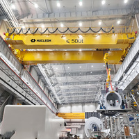 Grue à double poutre de type QD pour entrepôt Weiyuan, capacité 20-200 tonnes, chariot avec moteur et pompe