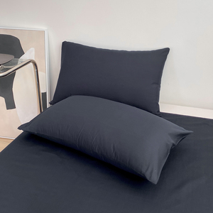 Quality Simple Adeline 4-Piece Comforter Cover Pillow Shams <strong>Duvet</strong> <strong>Set</strong> 100% Polyester King/Cal King Size <strong>Navy</strong> Blue - Product Image 1