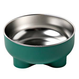 Mangkuk piaraan baja tahan karat penggunaan ganda, aksesori perjalanan mewah antiselip untuk makanan kucing dan anjing dan air bak ukuran kecil untuk hewan - Product Image 3
