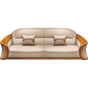 โซฟารอยัลหรูหราทันสมัยหนังแท้โบนีผสมผสานการออกแบบแบบดั้งเดิมสำหรับโรงแรมอพาร์ทเมนต์เฟอร์นิเจอร์ห้องนั่งเล่น - Product Image 5