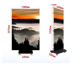Écran d'affichage LED portable à triple pliage P1.5 P1.8 P2 P2.5, signalétique numérique couleur pleine, pliable, pour la publicité en magasin de détail - Product Image 1