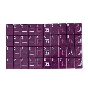 Wholesale Luxury Botanical Series American Mahjong Set 160Pcs Multi-Color Floral Engraved Eco-Friendly Tiles Entertainment - Product Image 1
