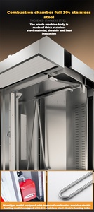 <span class=keywords><strong>Four</strong></span> électrique à air chaud rotatif à dissipation de <span class=keywords><strong>chaleur</strong></span> en contre-courant à 32 plateaux avec construction en acier inoxydable pour usage commercial - Product Image 5