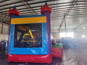 Château gonflable classique pour enfants, modèle combiné avec protection intégrée, pour saut et jeu - Product Image 3