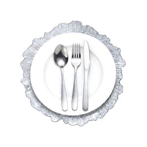 Assiette de présentation dorée personnalisée de 13 pouces pour dîner, banquet ou mariage - Product Image 3