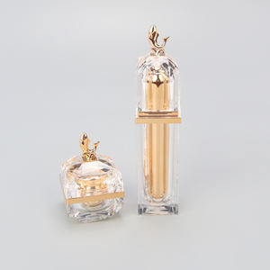 Ensembles d'emballage de soins de la peau du visage bouteilles 30ml 40ml 60ml 120ml carrés acryliques vides pots de soins cosmétiques de luxe - Product Image 3