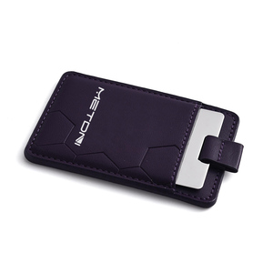 Rectangle Portable Custom Logo Stainless Steel Single Side Cosmetic Pocket <b>Mirror</b> With PU Pouch - Product Image 3