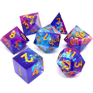 En stock – Lot de 7 dés polyédriques en résine, couleurs assorties, pour D&D et RPG – Vente en gros, sans MOQ, livraison rapide - Product Image 6