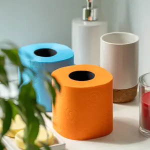 Milieuvriendelijke Badkamer Reliëfrol Goedkoop Toiletpapier Bedrukt Papieren Handdoek 3 Lagen Kleur Rood Zwart Toiletpapier