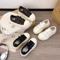 Chaussures blanches à semelle épaisse avec velcro, chaussures décontractées tendance augmentant la taille, vente directe d'usine OEM, vente en gros
