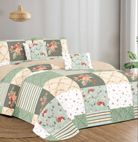 Ensemble de literie en microfibre 100% polyester, draps imprimés de fleurs, couvre-lits
