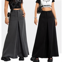 Pantalon de Costume Formel Plissé à Jambes Larges pour Femme, Coupe Ample, Élégant et Décontracté, Style Classique Vintage, avec Fermeture Éclair Unie, Personnalisable OEM