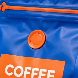 Sachet de café bleu refermable avec fermeture éclair, en aluminium, pour emballage alimentaire, imprimé sur mesure, résistant à l'humidité - Product Image 4