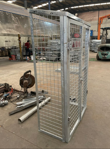 כלוב אחסון לגלילי גז עם דלת נעילה, ידידותי לסביבה, עמיד בפני ריקבון, צבוע באבקה, מטופל בלחץ טבעי, מחזיק ל-16 גלילים - Product Image 6