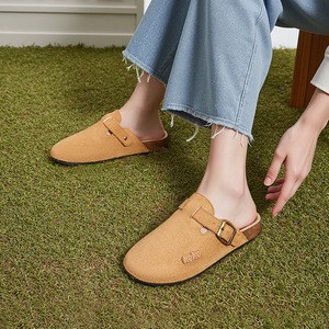 <span class=keywords><strong>Zuecos</strong></span> Clásicos de Gamuza <span class=keywords><strong>Boston</strong></span> de Alta Calidad para Mujer, Sandalias Planas con Logotipo Personalizado, Base de Corcho Antideslizante para Verano - Product Image 2