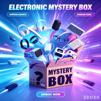 Cadeau de Noël excitant : Boîte mystère avancée et chanceuse avec montre connectée, gadgets téléphoniques et haut-parleur inclus