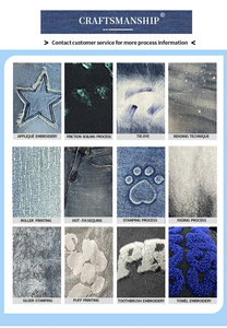 Nhà Máy Tùy Chỉnh Chắp Vá Bông Twill Denim Bùng Quần Bootcut Nguyên Cạnh Xếp Chồng Lên Nhau Skate Jeans Người Đàn Ông Flare Jeans Người Đàn Ông - Product Image 5