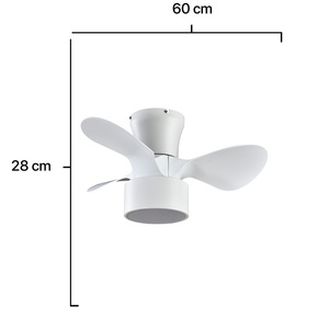 Ventilatore da soffitto con luce, 6 pale in legno, motore silenzioso, ideale per ventilare e decorare gli spazi interni. - Product Image 3