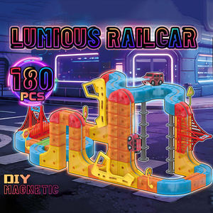 ITTL DIY Maglev Luminous Railcar con 180 piezas, juguete educativo de montaje 3D, coche magnético sobre riel, <span class=keywords><strong>tren</strong></span> eléctrico, cubo de juguete para niños - Product Image 1
