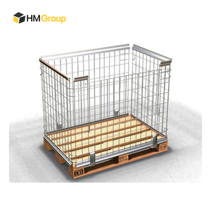 כלובי אחסון מתקפלים וניתנים לערום לסופרמרקט, ממתכת חזקה, ניתנים להתאמה אישית לפי דרישות הלקוח (OEM) - Product Image 3