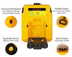 Estación de lavado de Ojos de seguridad portátil autónoma de 14 galones Producto de uso de Emergencia Móvil - Product Image 4