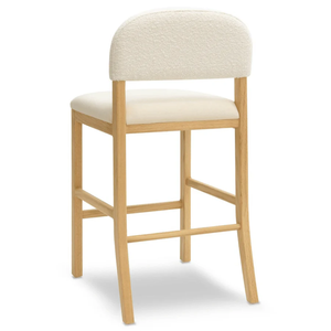 Tabouret de bar Celia Performance en chêne avec revêtement bouclé et design moderne pour usage commercial et salle à manger - Product Image 3
