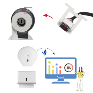 CNDingtek NB-<span class=keywords><strong>IoT</strong></span> DF400 Baumwollhandtuch- und Toilettenpapier-Spender für Waschräume mit Füllstandsüberwachungssensor - Product Image 1
