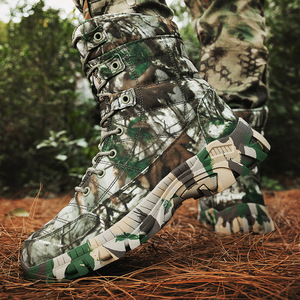 Bottes de randonnée pour hommes, haute tige, camouflage, randonnée en plein air, grande taille - Product Image 3