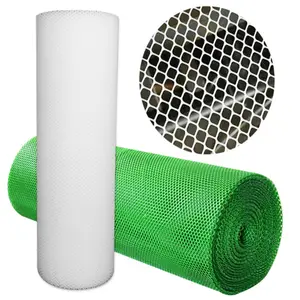 Malla de plástico de diamante, malla plana de plástico extruido PE/HDPE, red, valla de plástico para protección de aves de corral