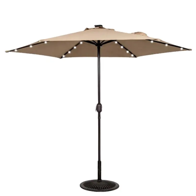 Acier parasol lumières à piles parasol base homebase jardin parapluie 38mm en pouces