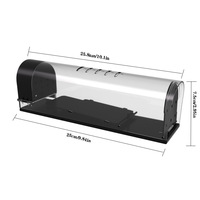 Boîte de piège à souris en plastique transparent solide Cage à souris antiparasitaire efficace pour attraper les rongeurs et les souris