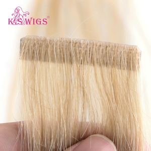 Extensiones de Cabello Humano con Cinta Adhesiva Sin Costuras de Alta Calidad K.SWIGS, Cabello Liso Natural Negro, Castaño y Rubio, Suave y Sedoso - Product Image 1