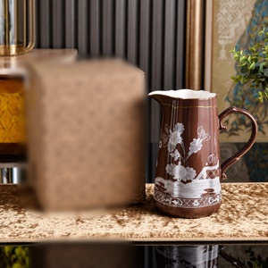 Tetera de Porcelana de Lujo con Diseño Floral, Plato para Celebraciones de Boda, Soporte para Té de la Tarde, Estilo Americano, Portátil y Ecológico - Product Image 6