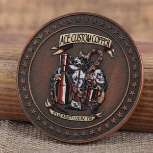 Pièce commémorative en cuivre antique, personnalisée en usine, avec pulvérisation de couleur et design 3D 'Moonshine Still Flames', pour cadeau souvenir - Product Image 3