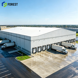 Seismic Resistant Modular Structural Steel Commercial Warehouse Clear Span Commercial Logistics Storage <b>Hub</b> Center - Product Image 1