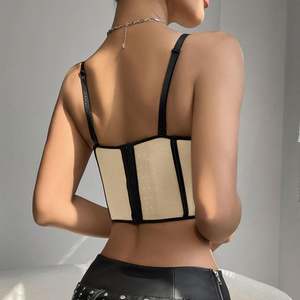 I-0644 Nouveau débardeur élégant pour femme, style rétro, coupe ajustée, en maille, avec armatures et bonnets, bretelles réglables, idéal pour l'été - Vente chaude - Product Image 6