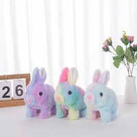 Jouet en peluche lapin électrique interactif, son et mouvement, arc-en-ciel, mignon, cadeau pour enfants, CE CPC EN71 OEM ODM