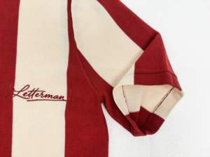 Camiseta Polo de Punto Personalizada OEM para Hombre, Estilo Universitario Vintage, Manga Corta, Retro, a Rayas, para Clubes - Product Image 3