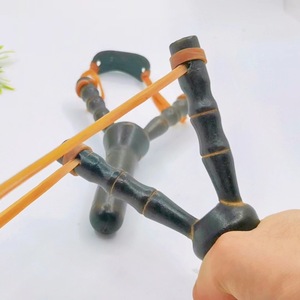 木製の竹製工芸品クロスボーダー屋外非致死性2セクションスリングショット卸売アクセサリー付き - Product Image 4