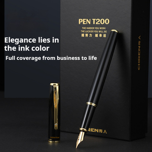 Hot Sale Titanium <strong>Pen</strong> Metal Fountain <strong>Pen</strong> with Standard Nib Student Writing Gift Box Custom Logo Dual Ink System - Product Image 1