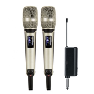 Microphone sans fil universel à double canal UT4000B-2ch, vente chaude, batterie au lithium intégrée, récepteur rechargeable - Product Image 1