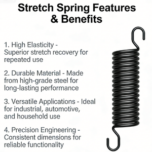 Maßgefertigte OEM Edelstahl-Spiralfeder für Trampolin, Verlängerungsfeder, Große Verzinkte Langfeder - Product Image 3
